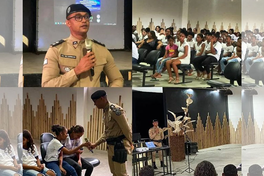 Policiais da 98ª CIPM fez presente no “Projeto Paz na Escola”, da escola Professora Alzira Bela Brandão em Ipirá