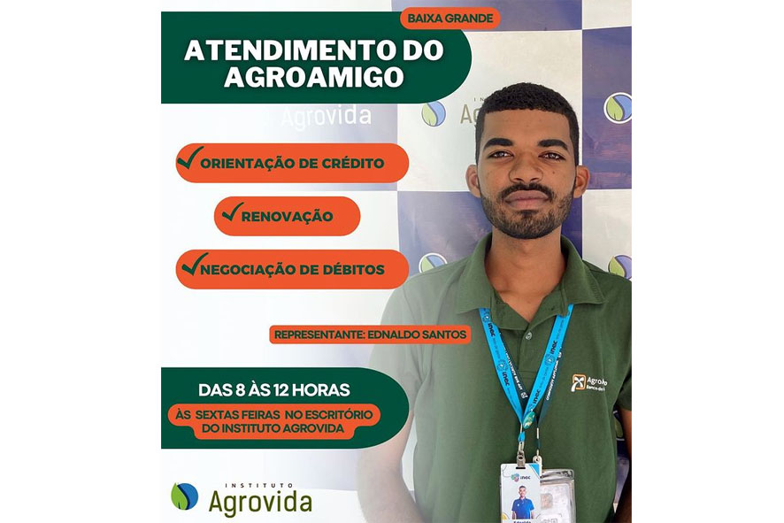 Banco do Nordeste tem Atendimento do Agroamigo nesta sexta-feira em Baixa Grande