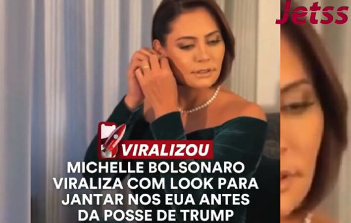 Michelle Bolsonaro representa Jair Bolsonaro na posse do Presidente Donald Trump