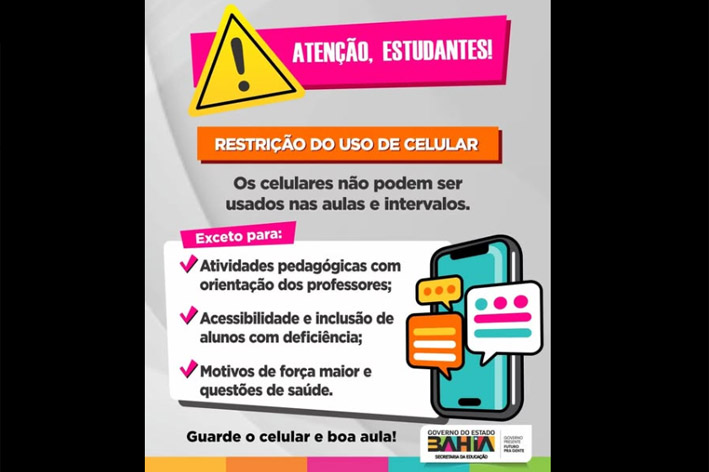 A Lei nº 15.100/2025, que restringe o uso de celulares nas escolas, já está em vigor