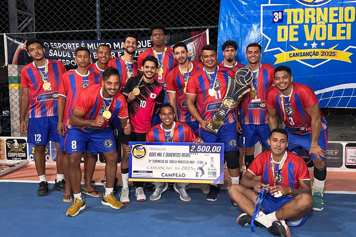 Orgulho Nosso, Vôlei Masculino de Baixa Grande é campeã do 3º Torneio de Vôlei em Cansanção