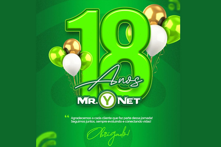 Provedor de Internet Mr.Ynet completa 18 anos!